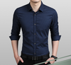 Fashion Male Shirt Long-Sleeves Tops Polka Dot Printing Mens Dress Shirts Slim Men Shirt Plus Size M-5XL FGT