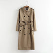 Long double-breasted trench coat