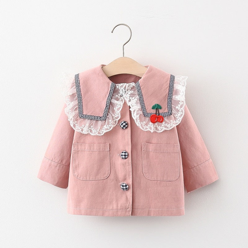 Girl's coat foreign style girl windbreaker