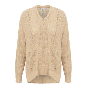 Hollow pullover sweater knit sweater