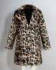 Leopard Color  Fur Men's Suit Collar Collar Coat Popular Warm Coat Men