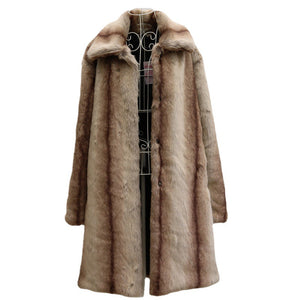 Men's Fashion Casual Simple Fur Coat