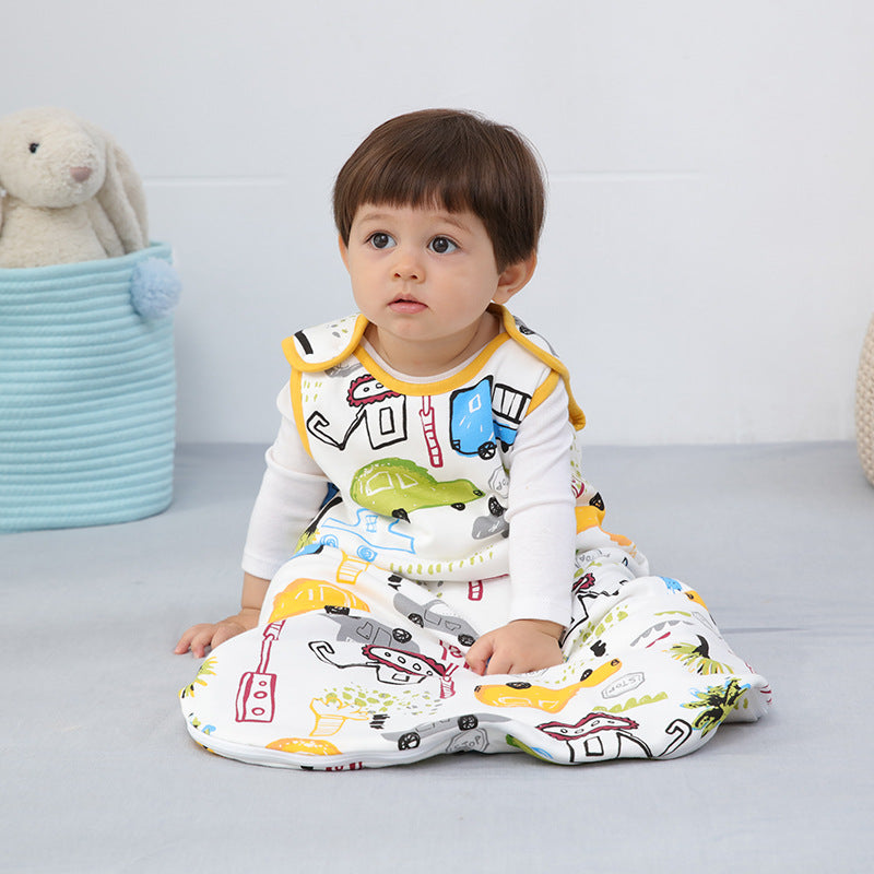 Baby Vest Sleeping Bag Spring And Autumn Quilted Children Mushroom Pajamas