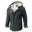 Thick Mid Length Men Cotton Coat With Hood