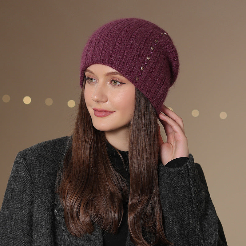 Knitted Wool Double-layer Warm Hat Fashion