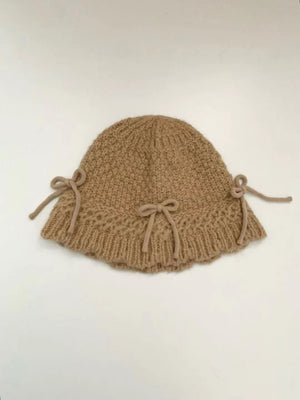 Ornament Bowknot Niche Knitted Wool Hat