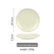 Nordic Dark Green Steak Plate Disc Tableware