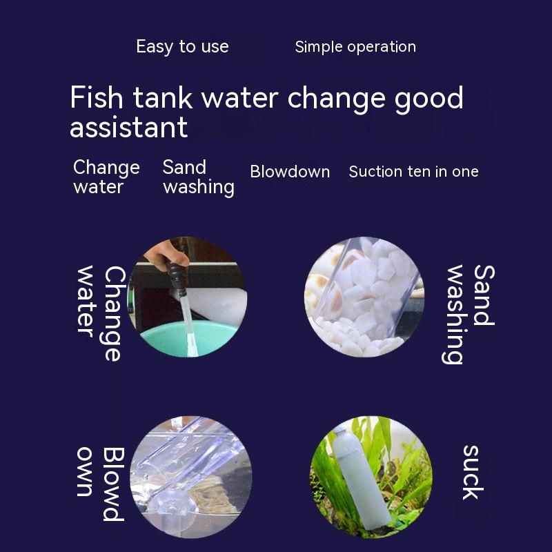 Fish Tank Water Changing Machine Siphon Water Pipe Pumping Cleaning