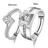 Men's And Women's Tail Rings Heart-shaped Couple Rings