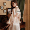 Ladies Feather Wedding Maquillage Bridesmaids Group Wedding And Dress Color Ding Bathrobe