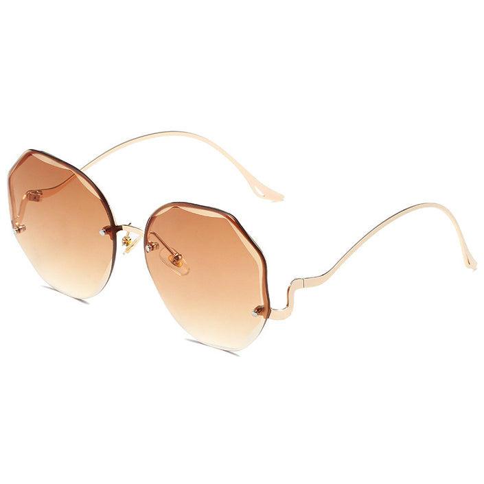 Women's Irregular Rimless   Sunglasses