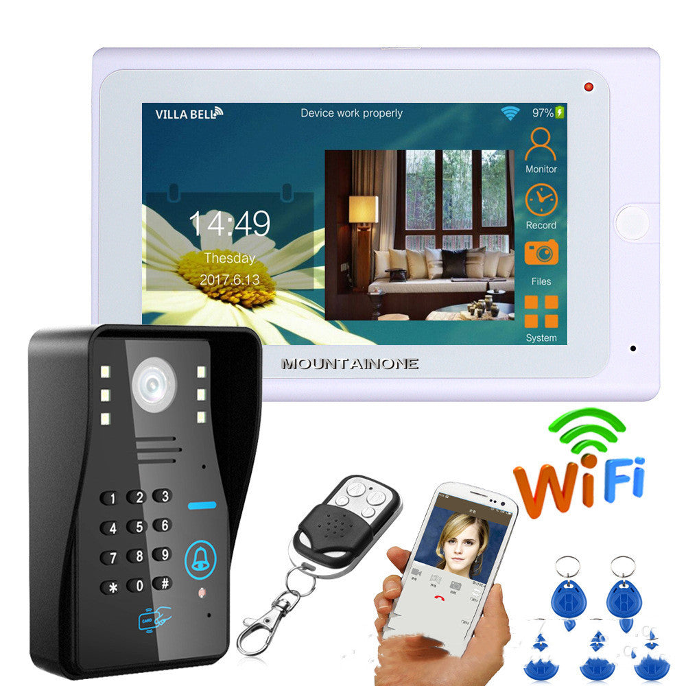 Android 7 Inch Wired Visual Intelligent Intercom Doorbell