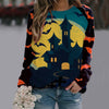 Print Sweatshirt Long Sleeve Pullover Tops Women