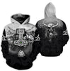 Men's 3D Digital Printing Wolf Dog Hooded Sweater