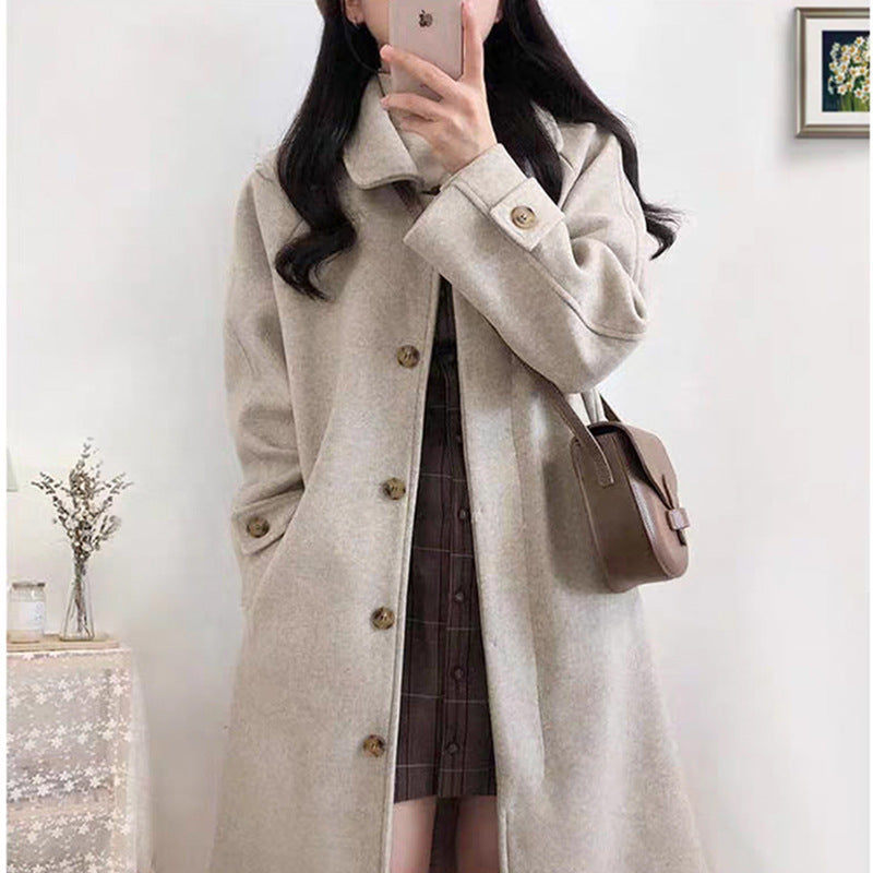 Thickened Gentle And All-match Winter Woolen Coat Women