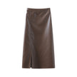 Women's Graceful And Fashionable High Waist A- Line Split Skirt