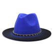 Painted Woolen Flat Brim Autumn And Winter British Style Fashion Fedora Hat