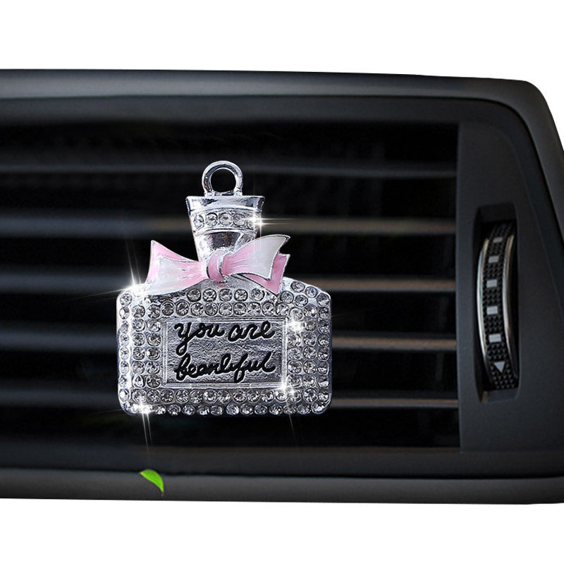 Air Outlet Perfume Clip Creative High-end Diamond-studded Perfume Bottle Car Air