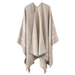 Thickened Cashmere-like Dual-use Geometric Tassel Scarf Cloak