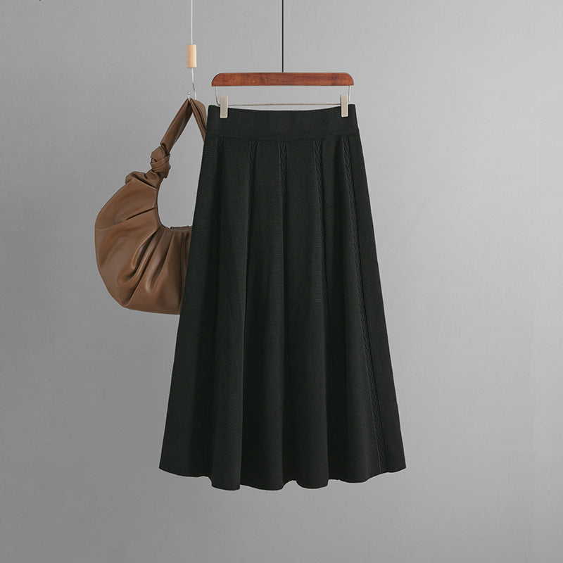 Mid-length Autumn And Winter Knitting Skirt