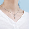 Necklace Jewelry Micro Inlaid Zircon 925 Silver Key Pendant for Men and Women