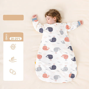 Baby Sleeping Bag With Thermostatic Cotton One-piece Anti-kick