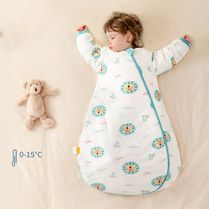 Baby Sleeping Bag With Thermostatic Cotton One-piece Anti-kick