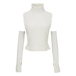 Turtleneck Vest Sleeve Sweater Women