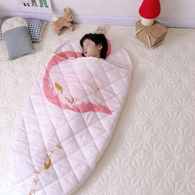 Cotton cartoon baby anti-kick sleeping bag