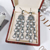 Micro Inlay Zircon Style Beaded Fringe Earrings