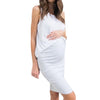 Sleeveless solid color maternity skirt