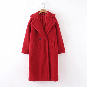 Women's New Lamb Wool Long Coat