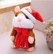 16cm Christmas Talking Hamster Plush Toy Interactive Sound Record Plush Hamster Stuffed Toys for Children Kids Christmas Gift