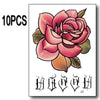 Flower alphabet finger tattoo stickers