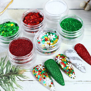 One-piece Bottle Christmas Nail Sequins Glitter Ornament