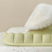 Fuzzy Slippers Women Winter Bedroom Indoor Shoes With Detachable Heel