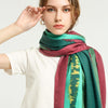 Double-sided satin scarf