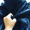 PU lapel leather coat