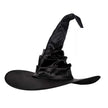 Halloween Pleated Witch Hat Black Ball Wizard Curved Witch Hat