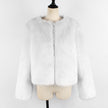 White imitation fur Women's winter coat