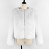 White imitation fur Women's winter coat