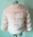 New faux furry slim mink jacket short faux fur fur coat female