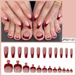 Nail Dressing Nail Bright Red Hand And Foot Patch Set