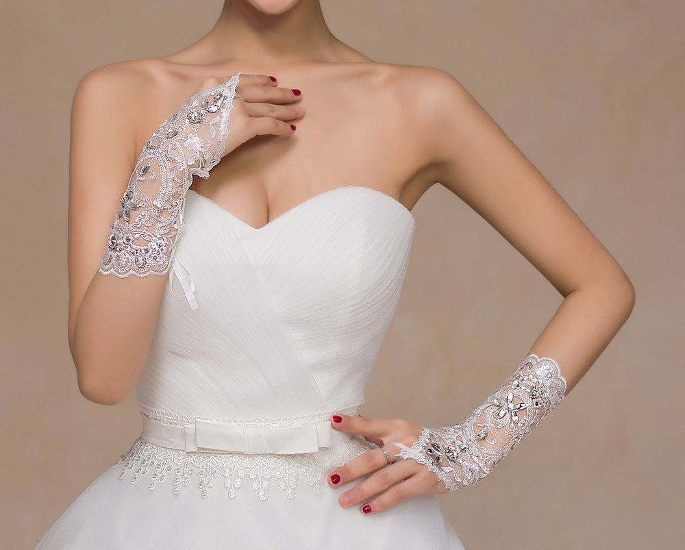 Mother wedding dress gloves