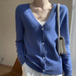 Women's Short Long Sleeve Cashmere Knitted Cardigan Coat