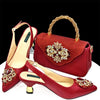 Casual French Style Small Square Pointed Toe Slingback High Heels Women's Shoes And Bags Suit