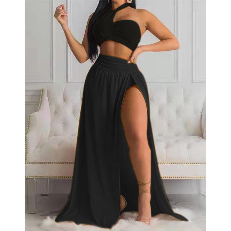 Two-piece Dress Amazon Hot Sale Swimsuit Slit Dress Women