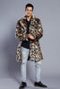 Leopard Color  Fur Men's Suit Collar Collar Coat Popular Warm Coat Men