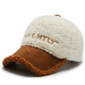 Lamb Plush Winter Hat Children's Warm Color Combination Fashion Versatile