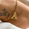 Women's All-match Shiny Diamond-encrusted English Letter Anklet